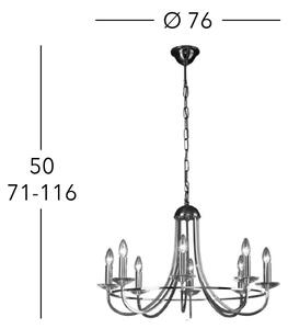 Kolarz 330.88.8C - Кристален полилей IMPERIAL 8xE14/60W/230V злато