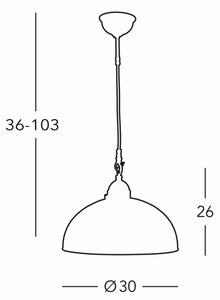 Kolarz 731.30.101 - Пендел NONNA 1xE27/75W/230V Ø 30 см елен зелен