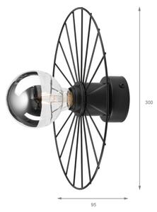 Аплик MONTANA 1xE27/15W/230V Ø 30 cm черен