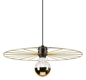 Пендел MONTANA 1xE27/15W/230V Ø 45 см златист/черен