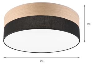 LED Плафониера SIRJA WOOD LED/36W/230V Ø 45 см черен/дъб