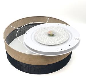 LED Плафониера SIRJA WOOD LED/36W/230V Ø 45 см черен/дъб