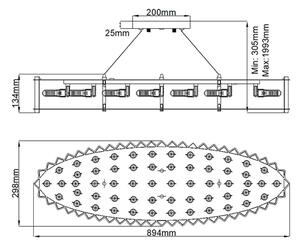 Kichler KL-CRYSTAL-SKYE-I-L-LED Полилей за баня CRYSTAL SKYE 12xG9/3W/230V IP44
