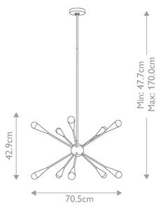 Feiss FE-JAX10-BB - LED Полилей JAX 10xG9/3W/230V златист