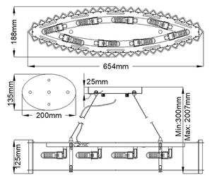 Kichler KL-CRYSTAL-SKYE-ISLE-LED Полилей за баня CRYSTAL SKYE 8xG9/3W/230V IP44