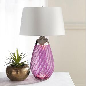 Elstead LENA-TL-L-PLUM-OWSS-LED Настолна лампа LENA 1xE27/40W/230V 74 см розов/бял
