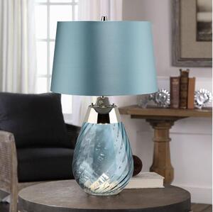 Elstead LENA-TL-S-СИН - LED Настолна лампа LENA 1xE27/60W/230V + 1xGU10/7W син