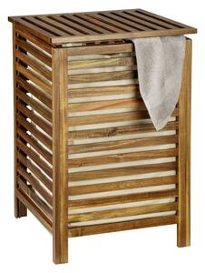 Дървен кош за пране в тъмно естествен цвят 56 l Fondi – Wenko