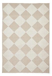 Бяло-бежов килим подходящ за пране 160x230 cm Lyna Beige&White – Think Rugs