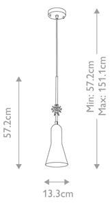 Elstead ETOILE-P-S-MB - Пендел ETOILE 1xE27/60W/230V Ø 13,3 см черен