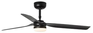FARO 33815WT-21-LED таванен вентилатор с възможност за димиране PUNT M LED/18W/230V, черен, Ø 132 cm, WT + дистанционно управление