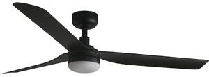 FARO 33815WT-21-LED таванен вентилатор с възможност за димиране PUNT M LED/18W/230V, черен, Ø 132 cm, WT + дистанционно управление