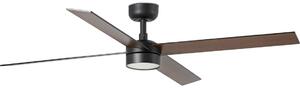 FARO 34356WT-1TW-LED Димируем вентилатор RUDDER L 18W/230V кафяв/черен Ø 132 см WT + д.у