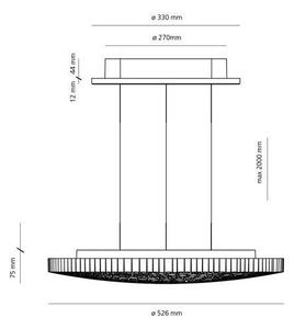 Artemide 0213010APP - LED Димируем пендел CALIPSO LED/50W/230V 3000K