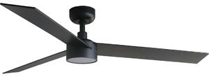FARO 34298WT-1TW - LED Димируем вентилатор RUDDER L LED/18W/230V черен Ø 132 см WT + д.у