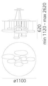 Artemide 1367110A - LED Димируем пендел MERCURY LED/58W/230V 3000K