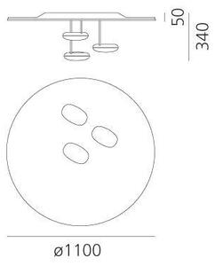 Artemide 1474110A - LED Димируем плафон DROPLET LED/87W/230V 3000K