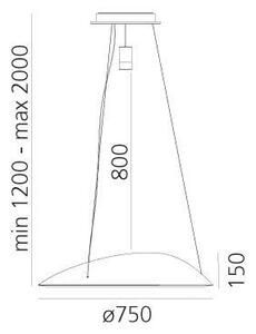 Artemide 1402010APP-LED RGBW Димируем пендел AMELUNA LED/45W/230V 3000K