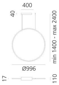 Artemide 1993210APP - LED Димируем пендел DISCOVERY LED/71W/230V антрацит
