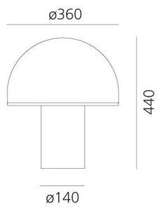 Artemide A006300 - Настолна лампа ONFALE 1xE14/5W/230V + 1xE27/13W бял
