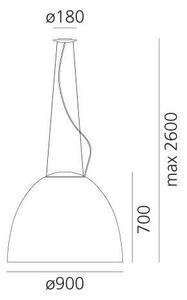 Artemide A242900 - Пендел NUR 2xR7s/11W/230V антрацит