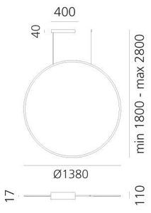 Artemide 1994210APP - LED Димируем пендел DISCOVERY LED/84W/230V антрацит