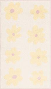 Детски килим в цвят слонова кост и жълто 80x150 cm Dazzy Vanilla – FD
