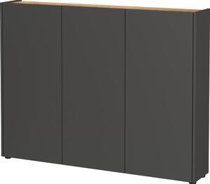 Антрацитна стойка за обувки от декор от дъб 138x105x25 cm Libbiano – Germania
