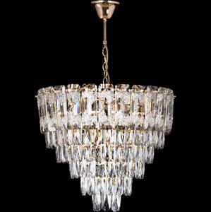 LED полилей на верига 9xE27/60W/230V + 6xLED/6W Ø 50 см златист