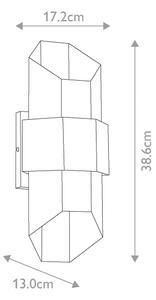 Quoizel QZ-CHASM-M-BKW - LED Екстериорна лампа CHASM 2xLED/5,5W/230V IP44