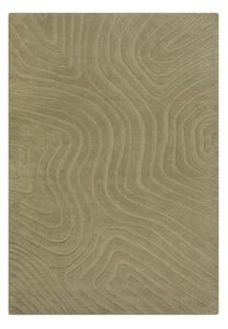 Ръчно изработен вълнен килим в цвят каки 120x170 cm Mesmerise Sage – Flair Rugs