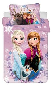 Памучно детско спално бельо 100x135 cm Frozen "Purple" – Jerry Fabrics