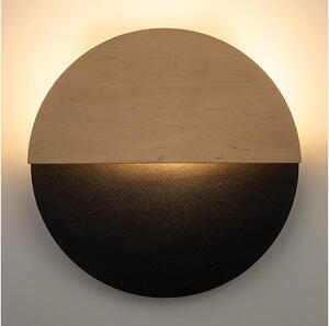 LED аплик LUNA LED/7W/230V Ø 26 см черен/бежов