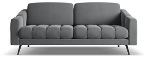 Сив кадифен диван 202 cm Nalu – Makamii