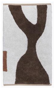 Бяло-кафяв памучен килим подходящ за пране 50x80 cm Figura – Mette Ditmer Denmark