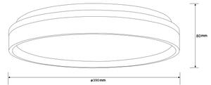 Brilliant - LED Плафониера KALMAR LED/26W/230V 3000K Ø 39 см черен