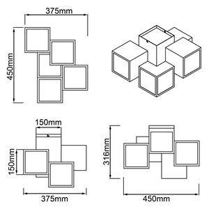 Brilliant - LED Плафониера CUBIX 5xLED/7,6W/230V 3000K бял