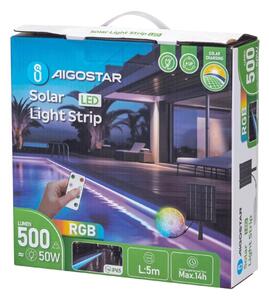 Aigostar - LED RGB Димируема соларна лента LED/5W/3,2V 5+2m IP65 + д.у