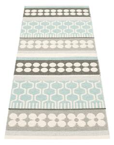 Сива и тюркоазена пътека за открито и закрито 70x180 cm Asta Pale Turquoise – Pappelina