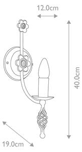 Elstead BY1-BLACK - Аплик BELFRY 1xE14/60W/230V