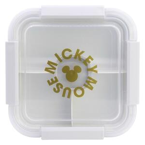 Бяла пластмасова детска кутия за храна Mickey Mouse – STOR