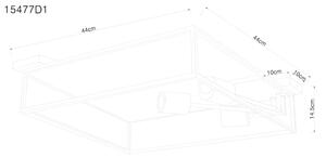 Globo 15477D1 - Таванна лампа HAGAR 3xE27/60W/230V