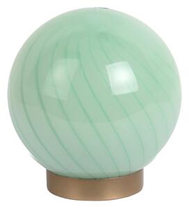 Светлозелена настолна лампа със стъклен абажур (височина 17 cm) Summer Globe – Leitmotiv
