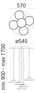 Artemide 0355030A - LED Димируем пендел ORSA CLUSTER LED/37W/230V 3000K