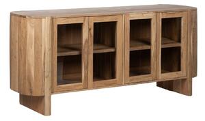 Витрина от масивна акация в естествен цвят 180x80x40 cm Creel – Ixia