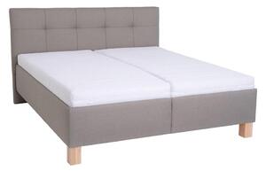 Тапицирано легло с място за съхранение без матрак MARIA 160x200 см taupe