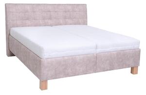 Тапицирано легло с място за съхранение без матрак VIOLET 160x200 см бежово
