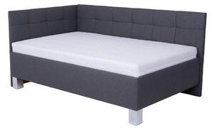 Тапицирано легло с място за съхранение без матрак MARIA PETITE 120x200 см сиво