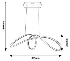 Rabalux 5358 - LED Пендел AISHA LED/38W/230V