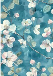 Син килим подходящ за пране 50x80 cm Bloom – Vitaus